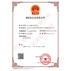 建筑业企业资质证书